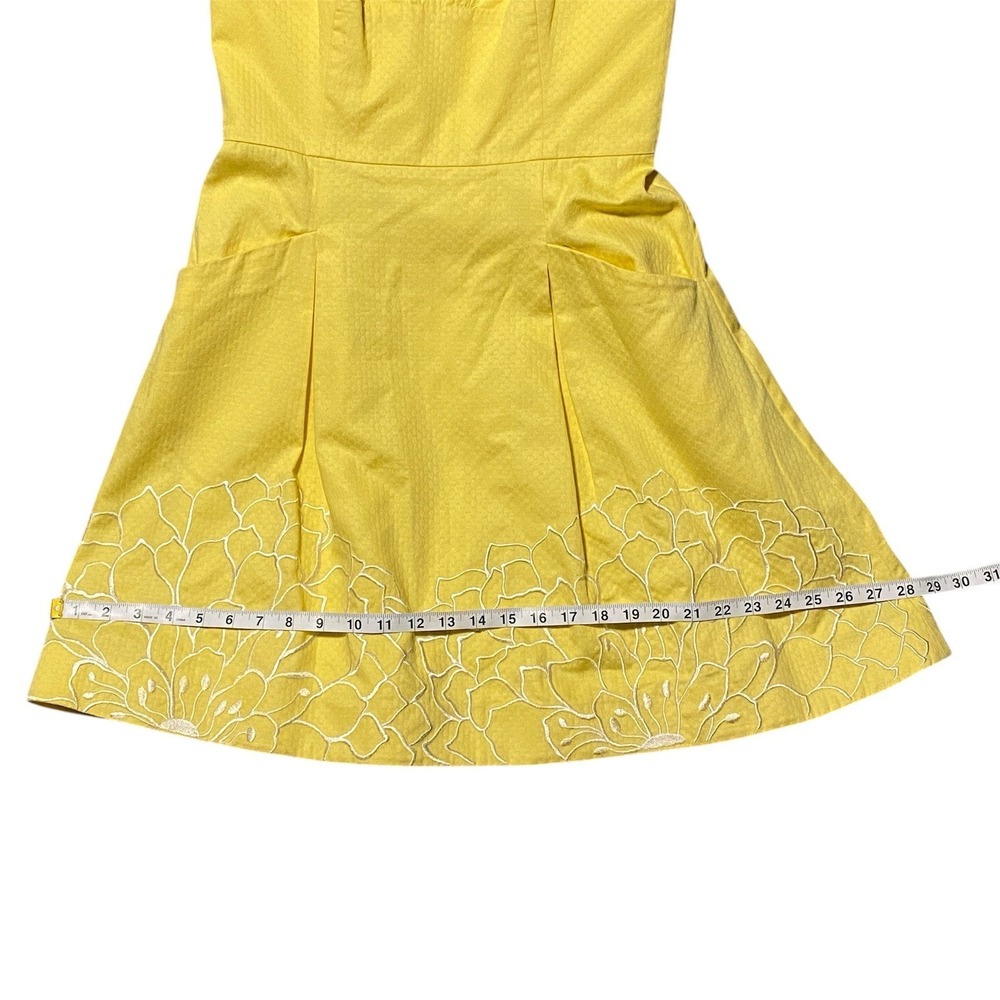 Lilly Pulitzer Blossom Starfruit Yellow Dahling Blooms Dress Size 6 MSRP $268 - Picture 8 of 9